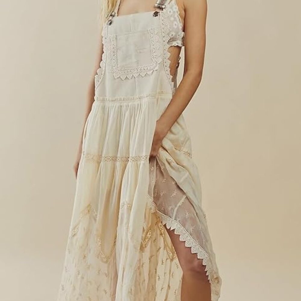 Women's Casual Lace Embroidered Boho Dress